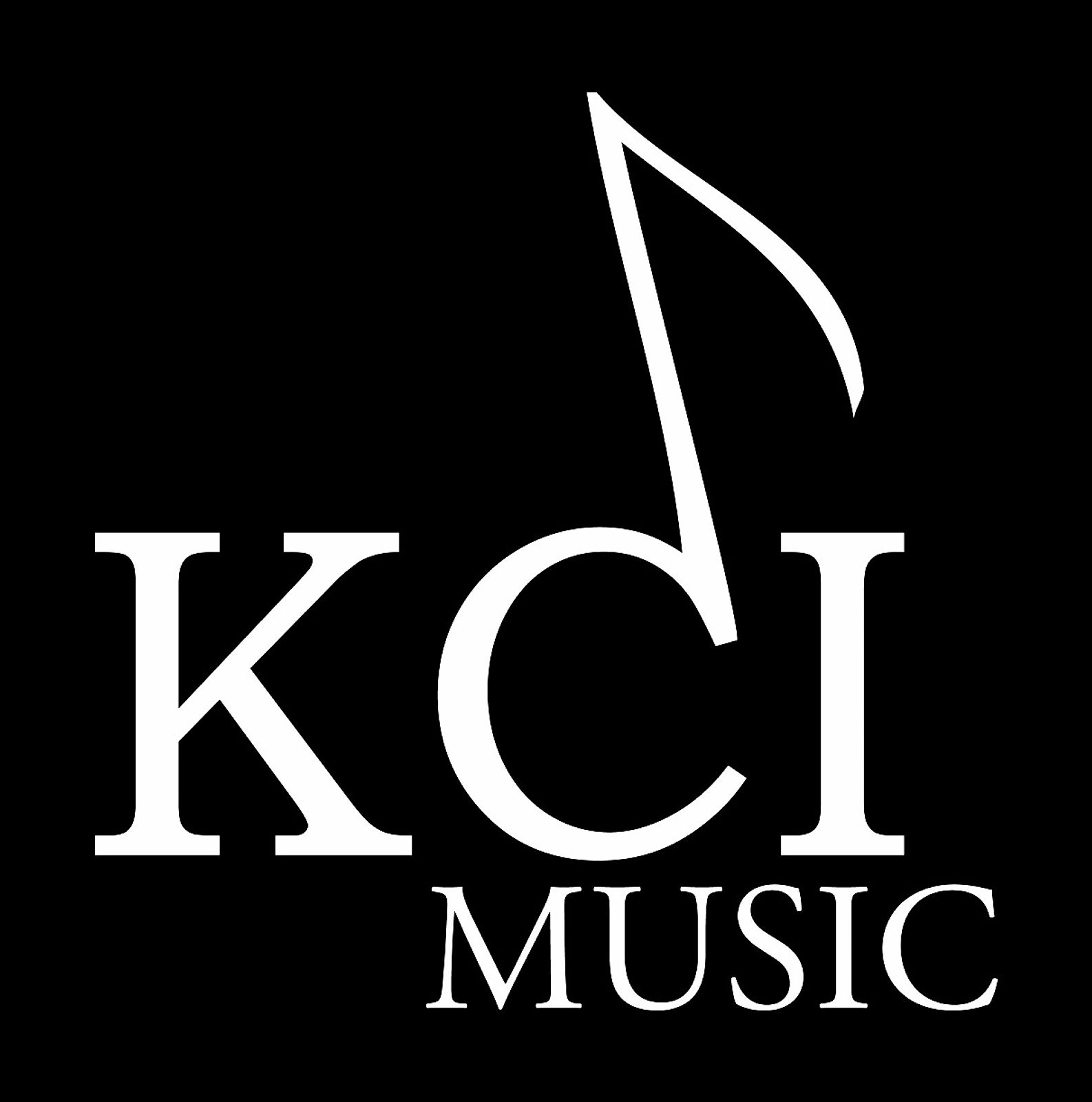 KCI Music Logo (White on Black - Thick).